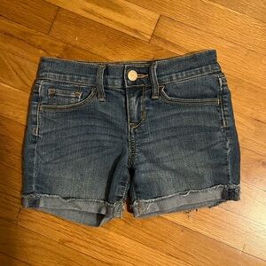 Girls cuffed denim shorts
